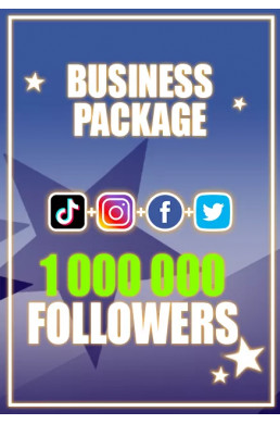 1 million Followers (Tiktok, Instagram, Facebook, Twitter)