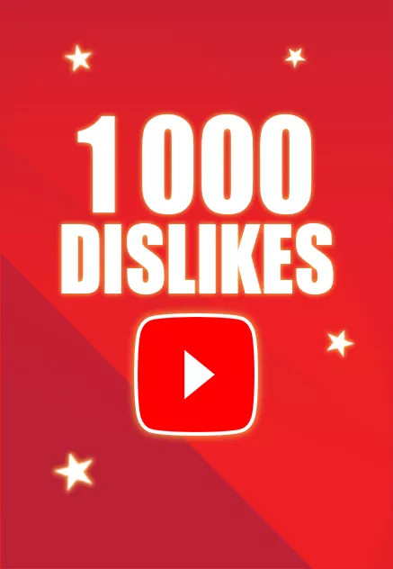 Acheter 1000 Dislikes Youtube