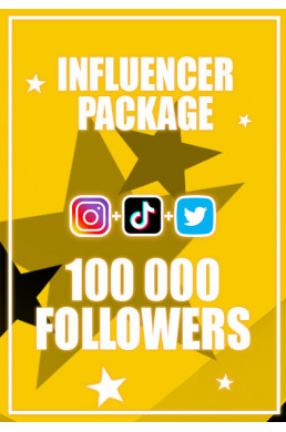 100000 Followers (Instagram, Tiktok, Twitter)