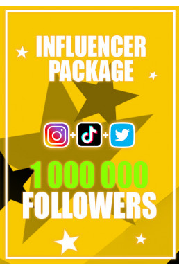 1 million Followers (Instagram, Tiktok, Twitter)